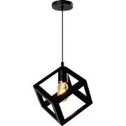 QUVIO Hanglamp met metalen frame vierkant zwart - QUV5150L-BLACK