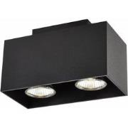 KUBO zwart 2x 5W LED GU10 dimbaar incl.