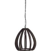 Light&living Hanglamp Ø40x42 cm BARSIA hout donker bruin