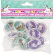 Decopatent® Uitdeelcadeaus 12 STUKS Unicorn / Eenhoorn Tollen - Trakta...