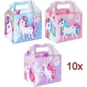 10 STUKS - LUXE UNICORN - Traktatie Doos - INCLUSIEF SPEELGOED - Trakt...