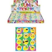 120 Stuks - Fun Stickers - Model Smiley's - In Display - Uitdeelcadeau...