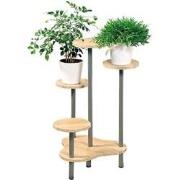 100% FSC Houten Plantenrek met 4 Etages | Planten Potten Houder voor 4...