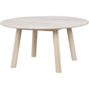 Taransay houten salontafel whitewash - Ø90 cm