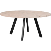 Fred houten eettafel whitewash - Ø160 cm