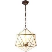 LumiLamp Hanglamp  35x35x140 cm Transparant Metaal Glas Hanglamp Eetta...