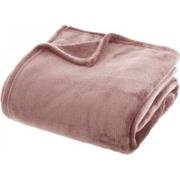 Flanellen fleece plaid - Diep Roze - 130 x 180 cm