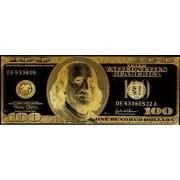 Fine Asianliving Pop Art Dollar Biljet Zwart Goud Digitale Print