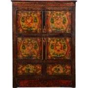 Fine Asianliving Antieke Tibetaanse Kast Handgemaakt B75xD38xH100cm