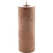 Mansion atmosphere led kaars rustic copper  20x7,5cm