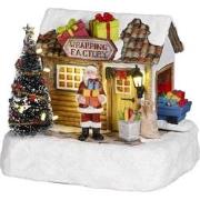 LuVille Kerstdorp Miniatuur Inpakfabriek - L17 x B13 x H14 cm