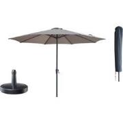 Kopu® Set Madrid 350 cm Grote Parasol Rond met Beschermhoes en Parasol...