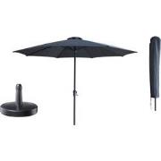 Kopu® Set Madrid 350 cm Grote Parasol Rond met Beschermhoes en Parasol...