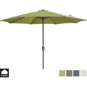 Kopu® Madrid 350 cm Grote Parasol Rond met Beschermhoes - Olijfgroen