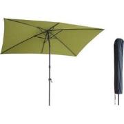 Kopu® Sevilla Parasol Rechthoek 200x300 cm met Hoes - Balkonparasol Ol...