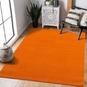 Tapijtenloods Uni Effen Laagpolig Vloerkleed Modern Oranje- 80x150 CM