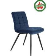 Light & Living - Eetkamerstoel OLIVE FR - 50.5x44.5x82cm - Blauw