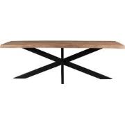 Livingfurn - Eetkamertafel Nairobi Tree Top  180cm - Mangohout - Bruin