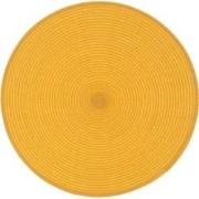 Unique Living - Placemat Daisy - Rond - Rotan - Geel/Oranje - Ø 38cm