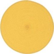 Unique Living - Placemat Daisy - Rond - Rotan - Geel - Ø 38cm