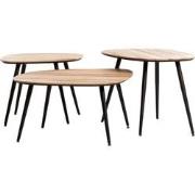 Light & Living - Salontafel VIEJO - 62x42x38cm - Bruin - Set van 3