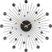 Karlsson - Wandklok Sunburst Large - Zwart- Ø50cm