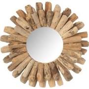 J-line - Spiegel Rond Drijfhout Naturel Small - 42x42x5cm