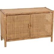 J-line - Kast Ozara 2deur Rotan Naturel - 100x40x65cm