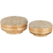 J-line - Set Van 2 Dozen Elia Bamboe Naturel - 25x25x14cm