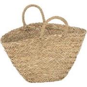 J-line - Strandtas Kort Handvatten Jute Naturel - 41x44x38cm