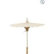 J-line - Parasol Katoen/hout Wit - 48x48x57cm