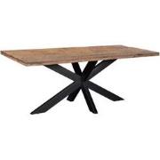 Livingfurn - Eetkamertafel - Rond - Riverwood  - 180 cm - Bruin