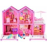 Allerion Poppenhuis - Met Meubels en Poppen - Inclusief Accessoires - ...