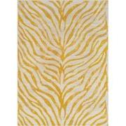 Boho Zebra Tapijt CYBELE - Geel/Beige - 160x220 cm