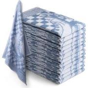 Theedoekset Blok 60 x 65 cm - blauw - 12 stuks - geblokt - blokdoeken ...