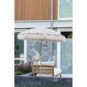 Strandparasol tuinparasol beige zwart | kantelbaar | met hoes | 180 cm...