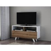 TV Meubel Novella Wit Walnoot Melamine 90x50,6x29,5 cm