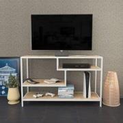 TV Meubel Robbins White Wit Eik Melamine 120x75x39 cm