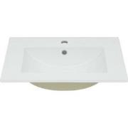 Cosmo Casa Wastafel - Badkamer - Keramiek Vierkant - Wit - 61cm 18mm R...