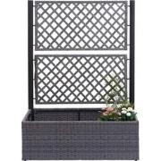 Cosmo Casa Poly Rattan Klimrek - Plantenbak Klimrek - 142x100x43cm - G...