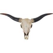 Cosmo Casa  Deko Schedel 75cm - Polyresin Stier Bulle Longhorn Hoofd T...