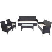 Cosmo Casa  Poly - Rattan tuinset Halden - Loungeset zitgroep sofa - A...