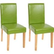 Cosmo Casa  Set van 2 eetkamerstoelen keukenstoelen  Littau  - Kunstle...