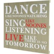 Cosmo Casa Wandbord Dance - Decoratief - Houten Bord - Shabby Look - V...