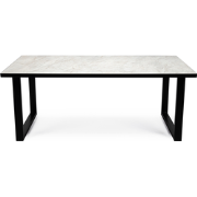 Stalux Eettafel 'Joop' 200 x 100cm, kleur zwart / wit marmer