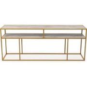 Stalux Side-table 'Teun' 200cm, kleur goud / beton