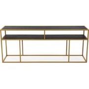 Stalux Side-table 'Teun' 200cm, kleur goud / zwart eiken