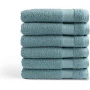 DoubleDry Handdoek Hotel Collectie - 6 stuks - 50x100 - denim blauw