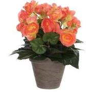 Mica Decorations Begonia Kunstplant in Bloempot Stan - H30 x Ø25 cm - ...