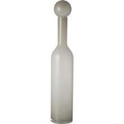 J-line - Vaas Fles+stop Effen Glas Wit Large - 14x14x75cm